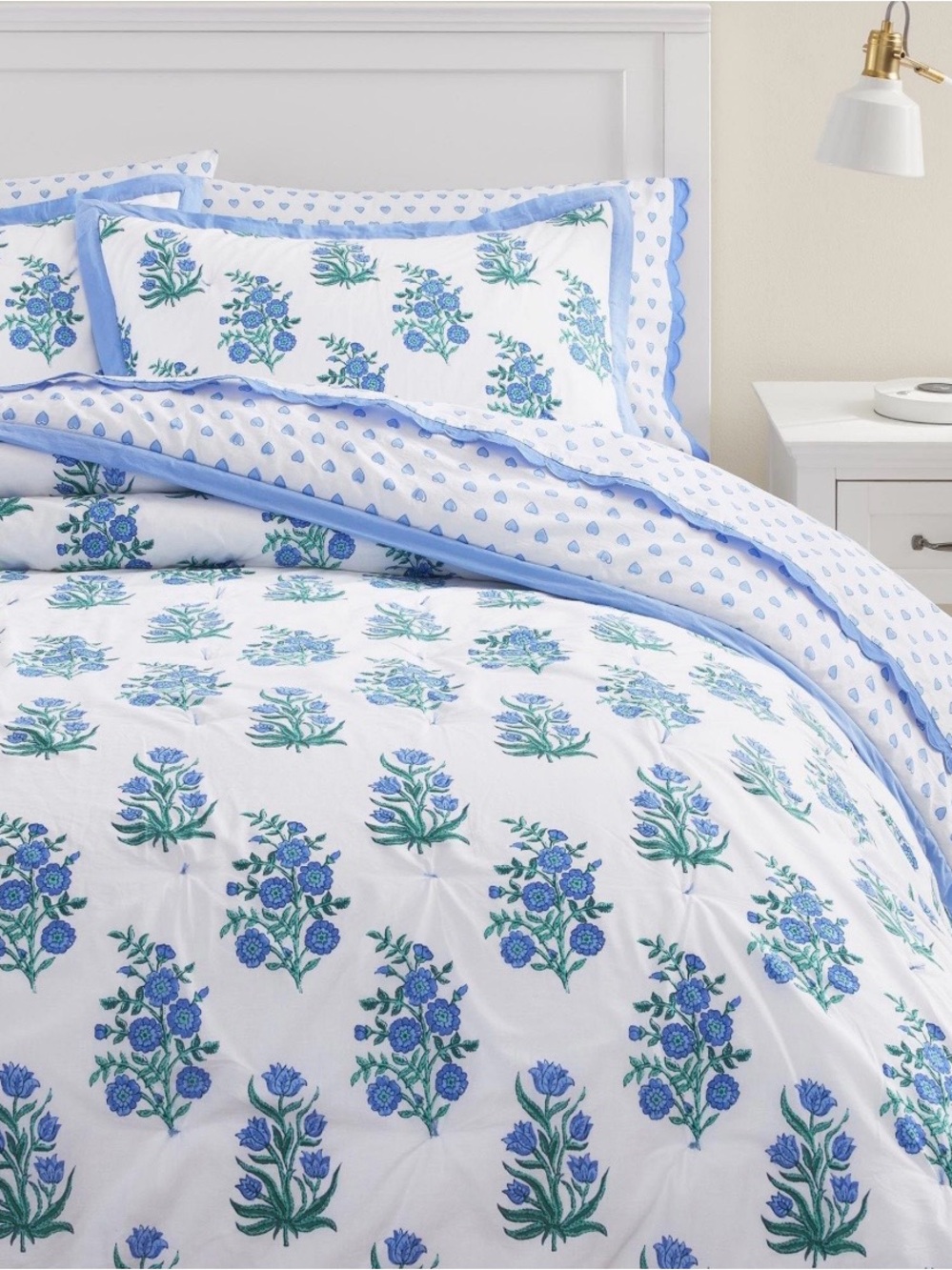 Roller Rabbit Blue Floral Duvet Cover Set